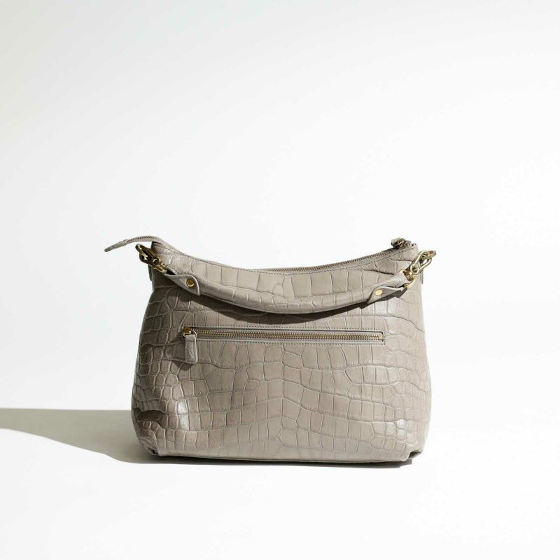 MADE IN ITALYクロコバッグミラネーゼトープ1