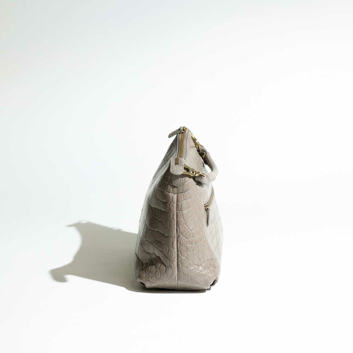 MADE IN ITALYクロコバッグミラネーゼトープ4