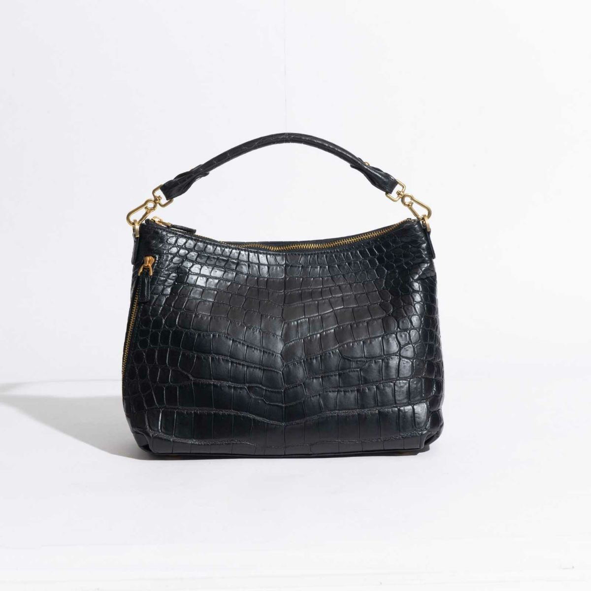 MADE IN ITALYクロコバッグカラブリアンブラック