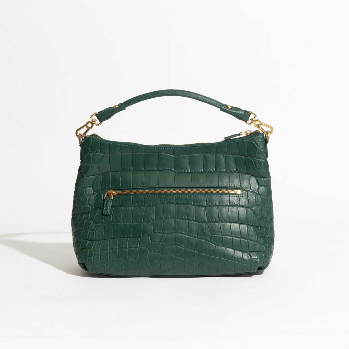 MADE IN ITALYクロコバッグティレニアングリーン1