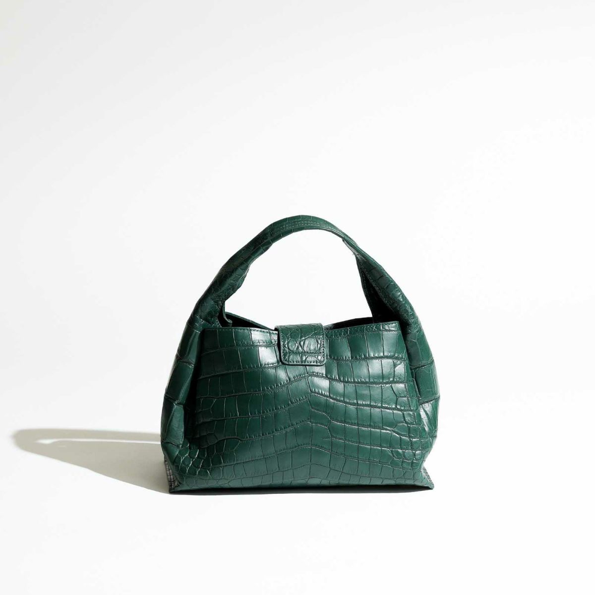 MADE IN ITALYクロコバッグティレニアングリーン2