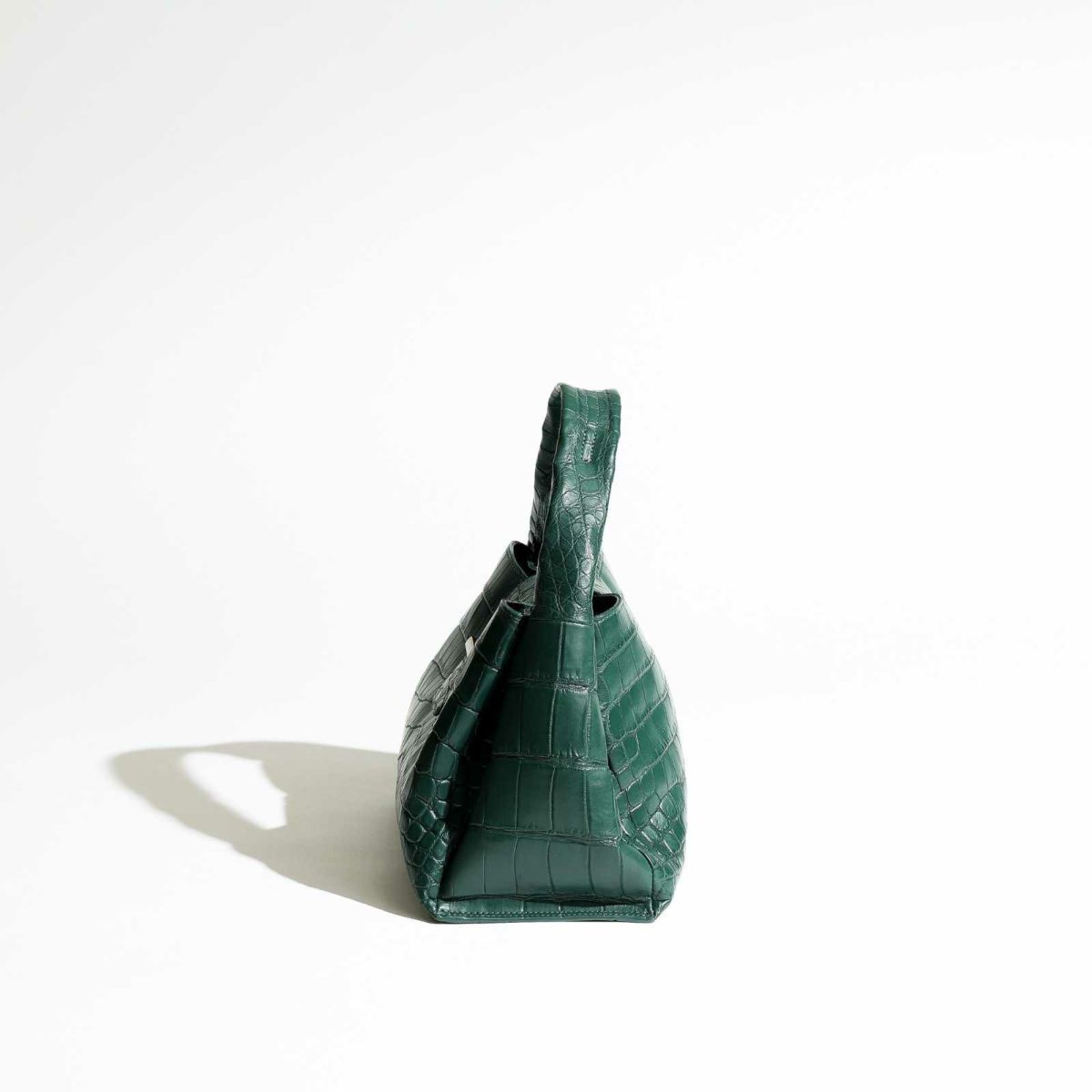 MADE IN ITALYクロコバッグティレニアングリーン3
