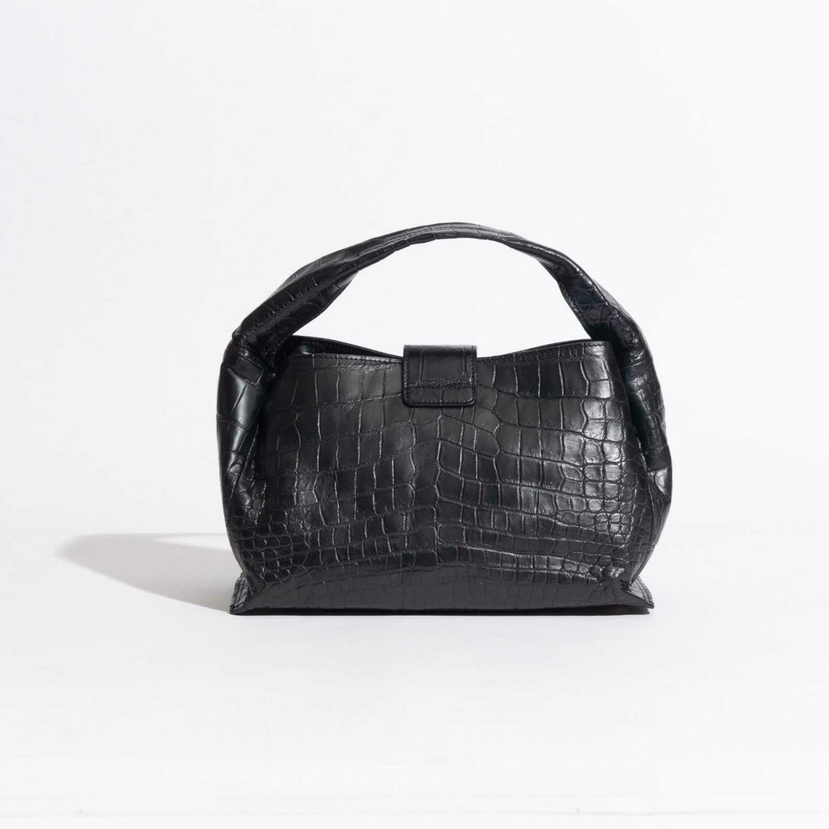 MADE IN ITALYクロコバッグカラブリアンブラック1