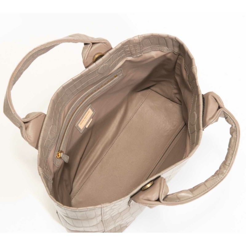 MADE IN ITALYクロコバッグミラネーゼトープ4