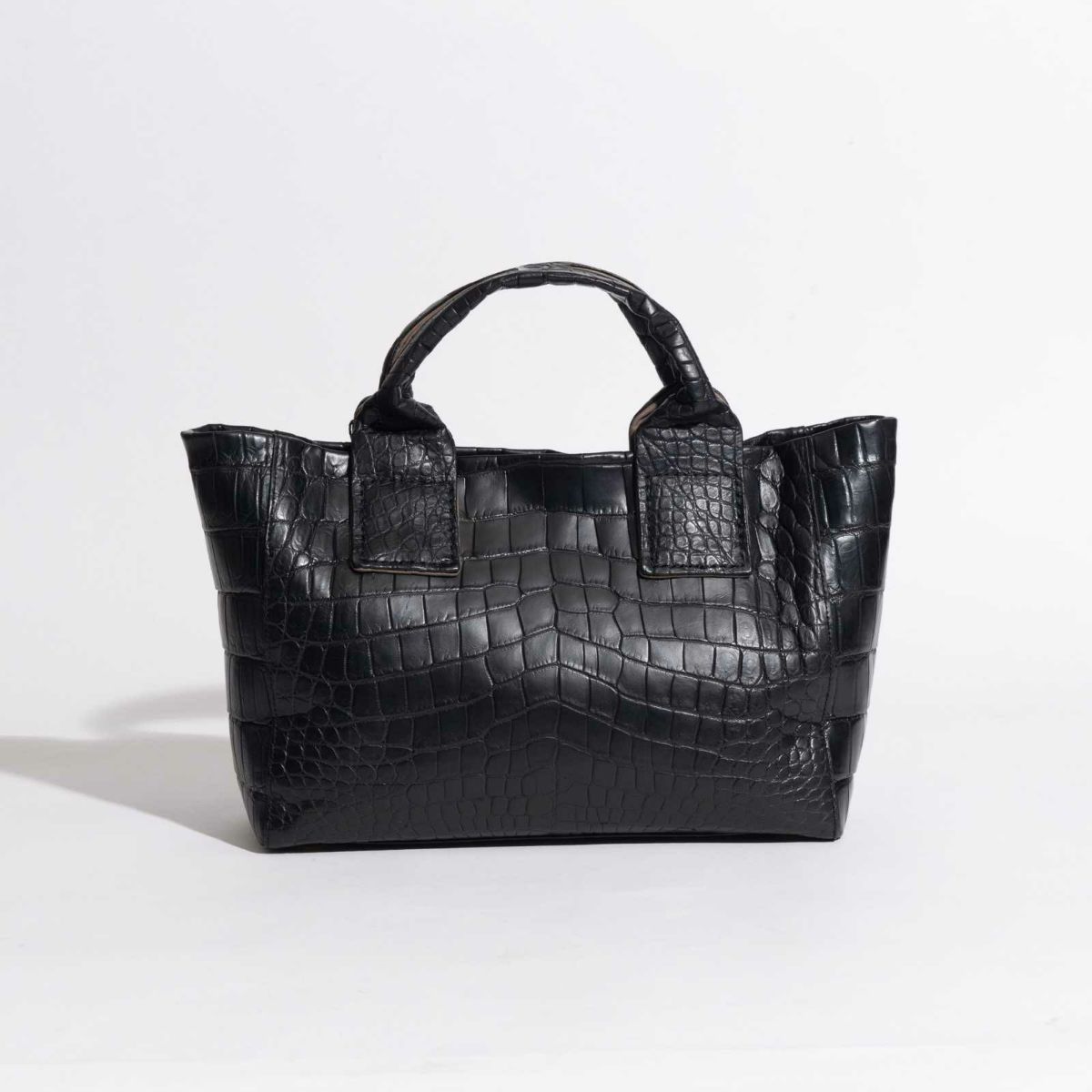 MADE IN ITALYクロコバッグカラブリアンブラック1