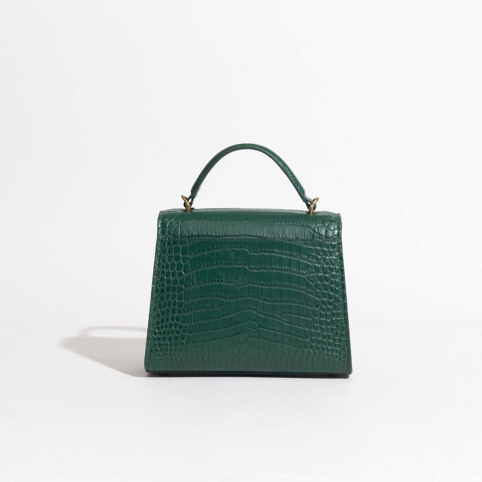 CROCODILE(クロコダイル ) ハンドバッグ ペールグリーン MGSABLE ショルダーバッグ クロコダイル レディース 本革 通勤 2way