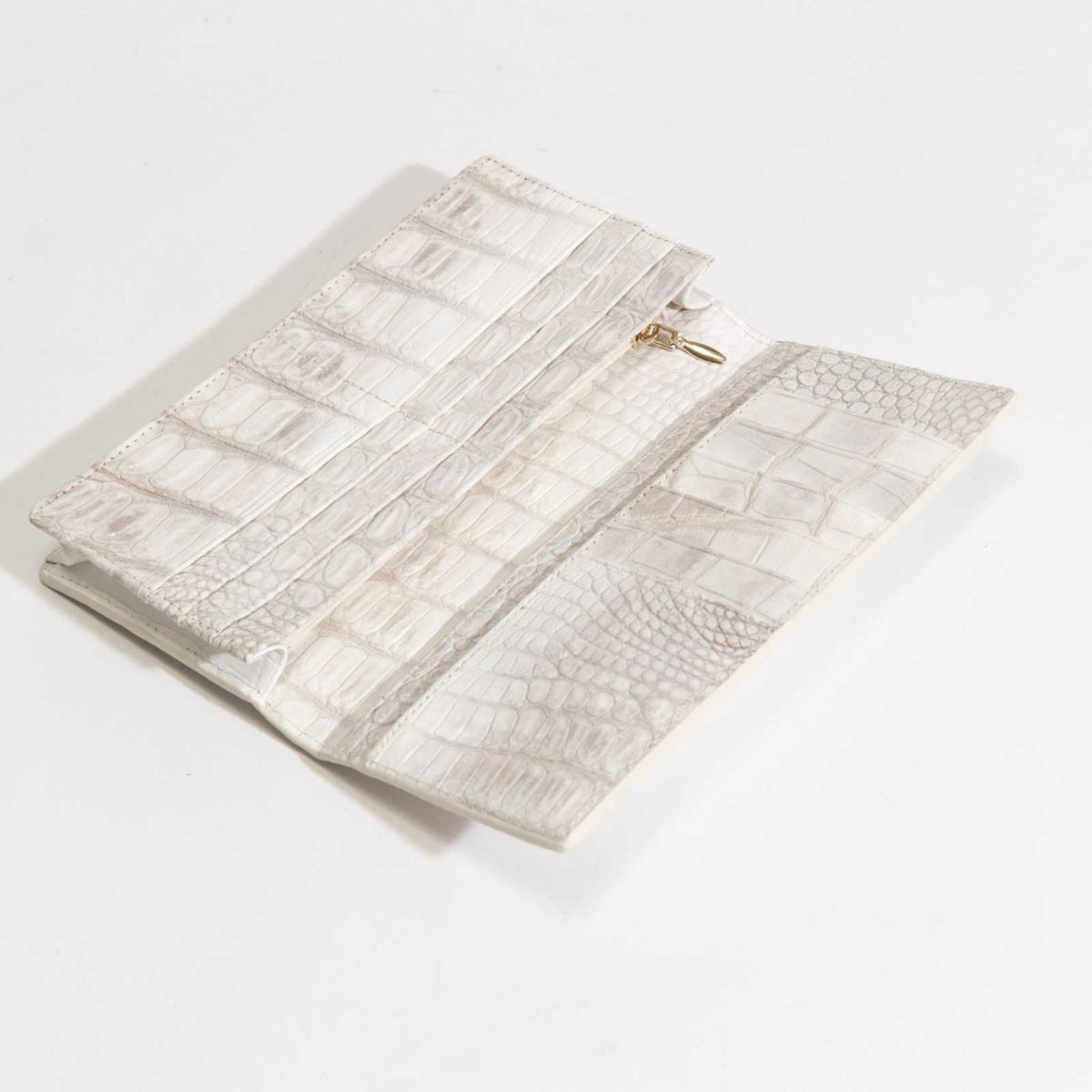 ヒマラヤ染め一枚革裏側継ぎ無し中側クロコクロコ長束入れ3